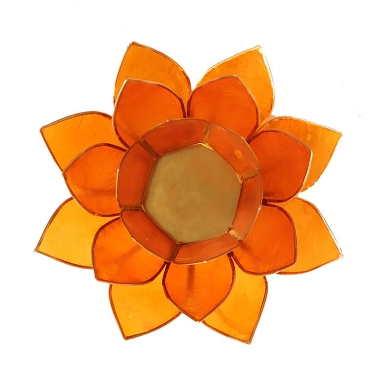Eclairage Lotus 2ème Chakra - Orange & or