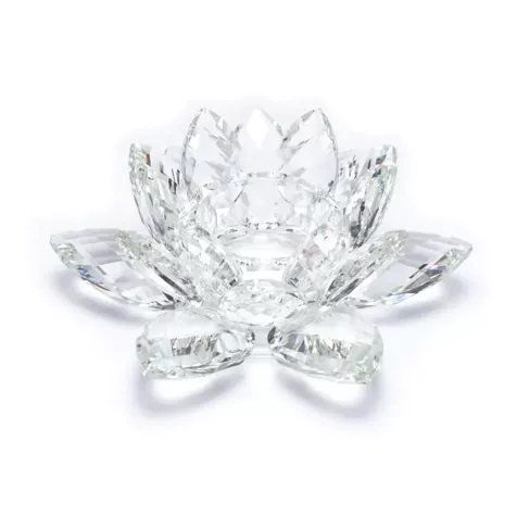 Bougeoir lotus en cristal - Grand