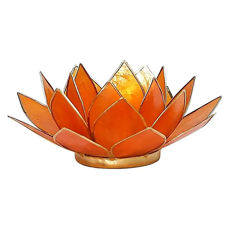 Eclairage Lotus 2ème Chakra - Orange & or