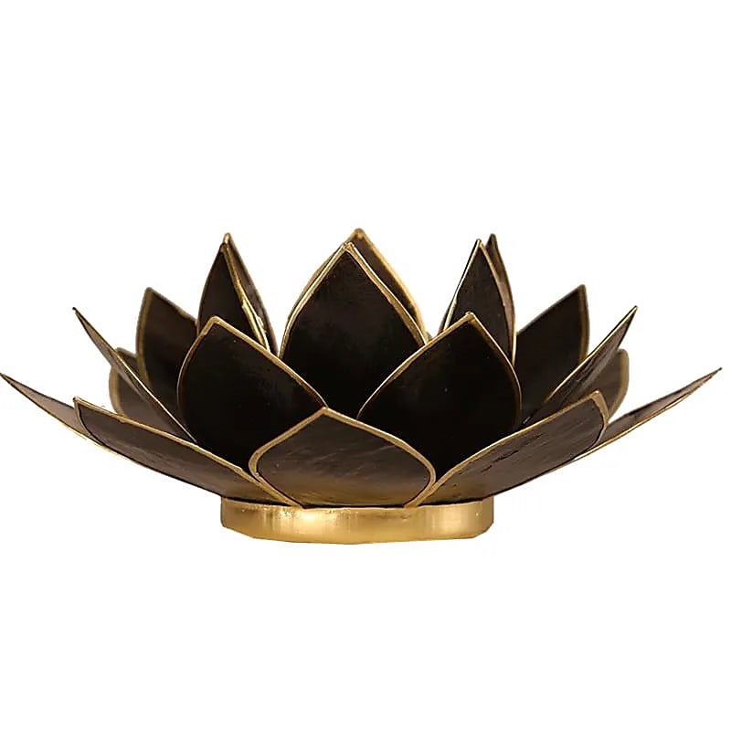 Eclairage Lotus - Noir & or