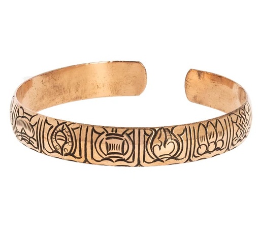 Bracelet en Cuivre - 8 Symboles de bon augure
